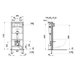Iebūvējamais rāmis tualetes podam Laufen LIS CW1, H894665.
