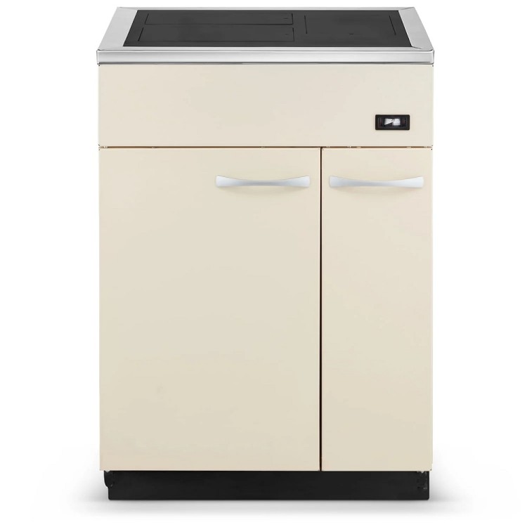 Centrālapkures krāsns ar plītsvirsmu Megal M20 20kW, bēša