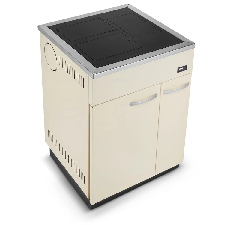 Centrālapkures krāsns ar plītsvirsmu Megal M20 20kW, bēša