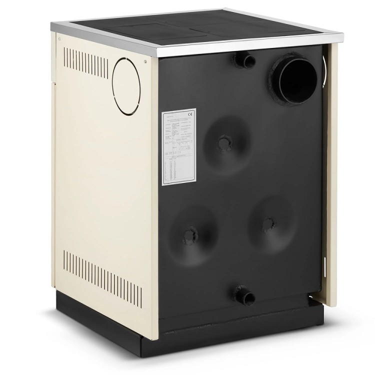 Centrālapkures krāsns ar plītsvirsmu Megal M20 20kW, bēša