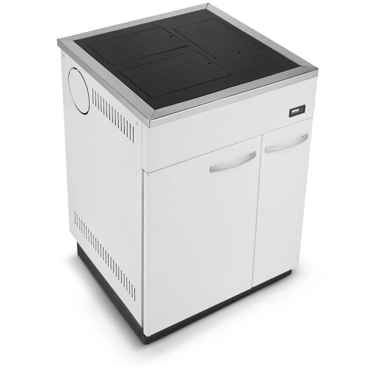 Centrālapkures krāsns ar plītsvirsmu Megal M20 20kW, balts