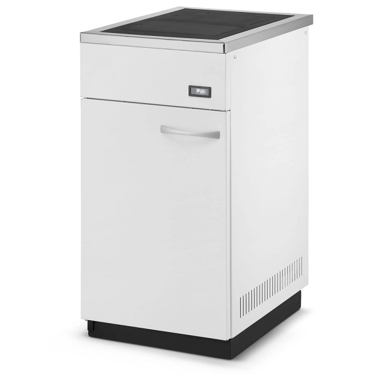 Centrālapkures krāsns ar plītsvirsmu Megal M17 17kW, balts