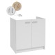 Virtuves izlietnes skapītis 80x56cm, balts/balts