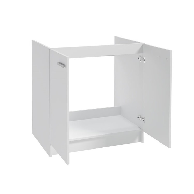 Virtuves izlietnes skapītis 80x56cm, balts/balts