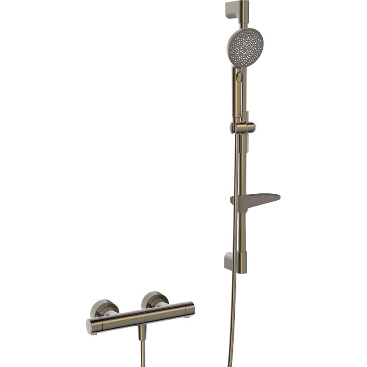 Dušas termostata maisītājs ar dušas komplektu ORAS AURELIA, matēta bronza