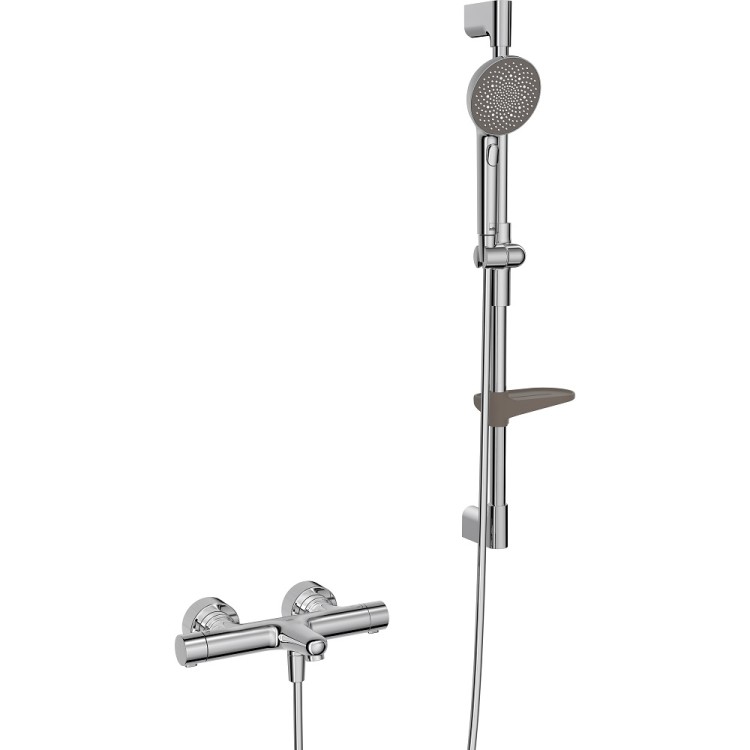 Vannas un dušas termostata maisītājs ORAS AURELIA ar dušas komplektu, hroms 4749