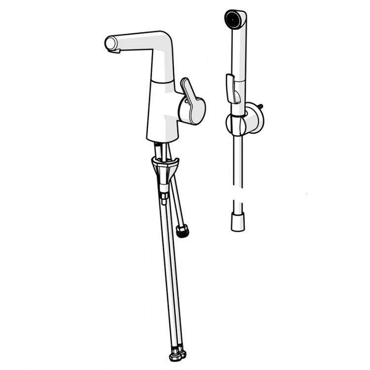 Izlietnes maisītājs ar bidetta rokas dušu ORAS INSPERA 3008F