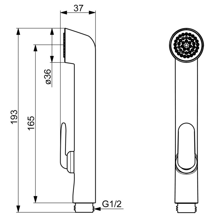 Bidetta rokas duša ORAS, melna 242050-33