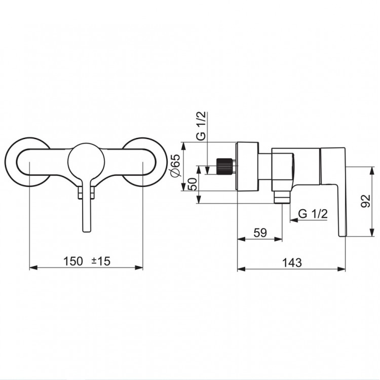 Dušas maisītājs ORAS OPTIMA, 2660AU