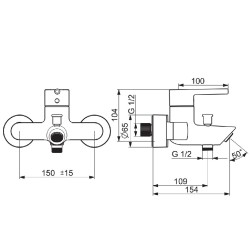Vannas un dušas maisītājs ORAS OPTIMA, 2640AU