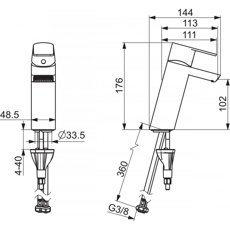 Izlietnes maisītājs ar kaskādi ORAS STELA, 4810F