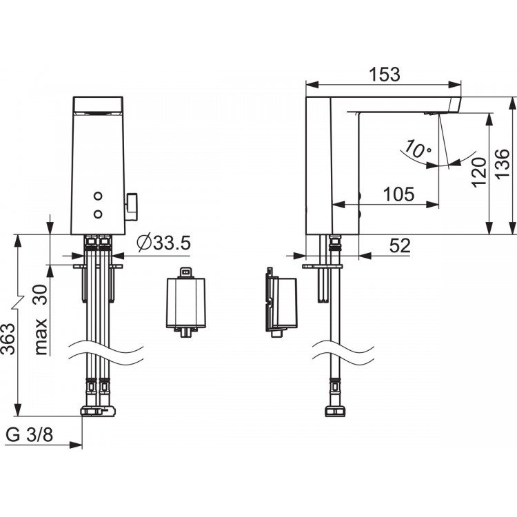 Izlietnes maisītājs ORAS STELA 6V, Bluetooth 4814FZ