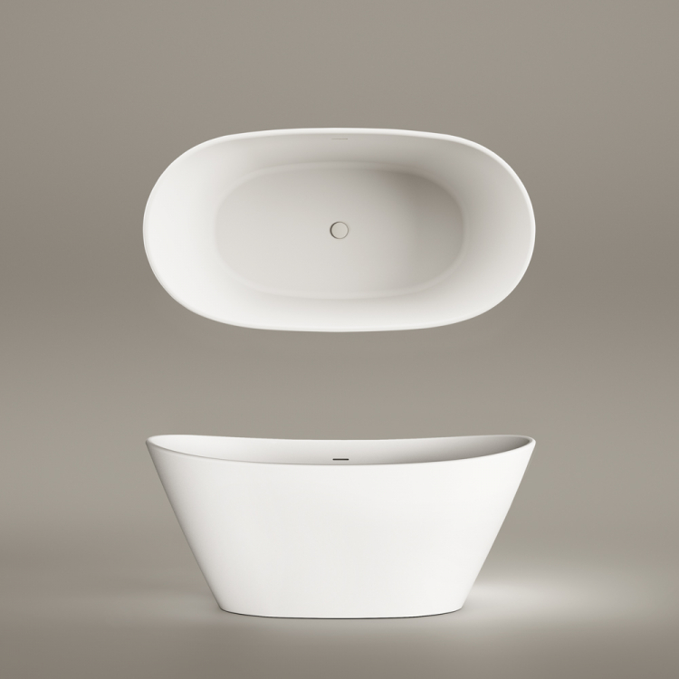 Brīvi stāvoša vanna PAA AMORE 1600x850, silkstone graphite, VAAMS/01