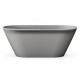 Brīvi stāvoša vanna PAA DECO RIM 1600x815, silkstone, matte grey