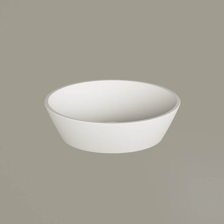 Vannas istabas uzliekamā izlietne PAA DECO Ø 450 mm, silkstone, matte caffelatte