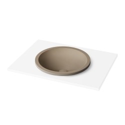 Vannas istabas iebūvējamā izlietne PAA ROUND IN Sikstone D44cm, matte caffelatte