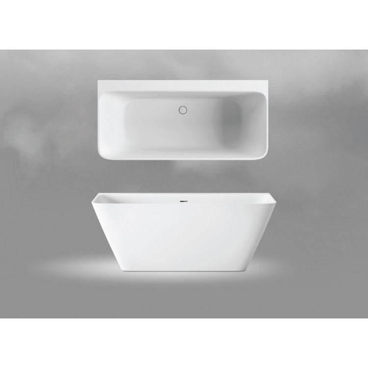 Brīvi stāvoša vanna PAA QUADRO WALL 1600x750, silkstone, VAQUAWAS/00
