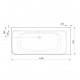 Stūra vanna PAA QUADRO CORNER A 1600x750, balta
