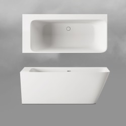 Stūra vanna PAA Sikstone QUADRO CORNER D 1600x750, pelēka matēta