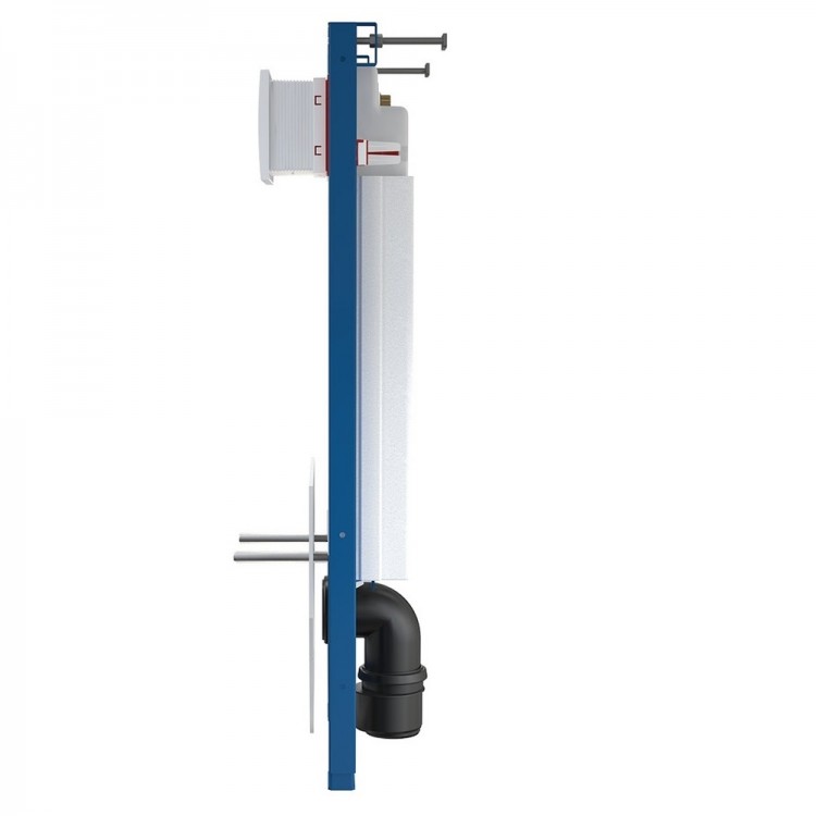 Iebūvējamais rāmis tualetes podam Pipelife ar baltu pogu, AP-WCSETLV