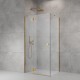 Dušas stūris kvadrātveida Radaway Almatea SE Gold KDJ 80x80 cm L, hroms