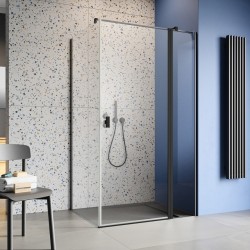 Dušas stūris taisnstūra Radaway NES Black KDJ II R + S1 80x70 cm