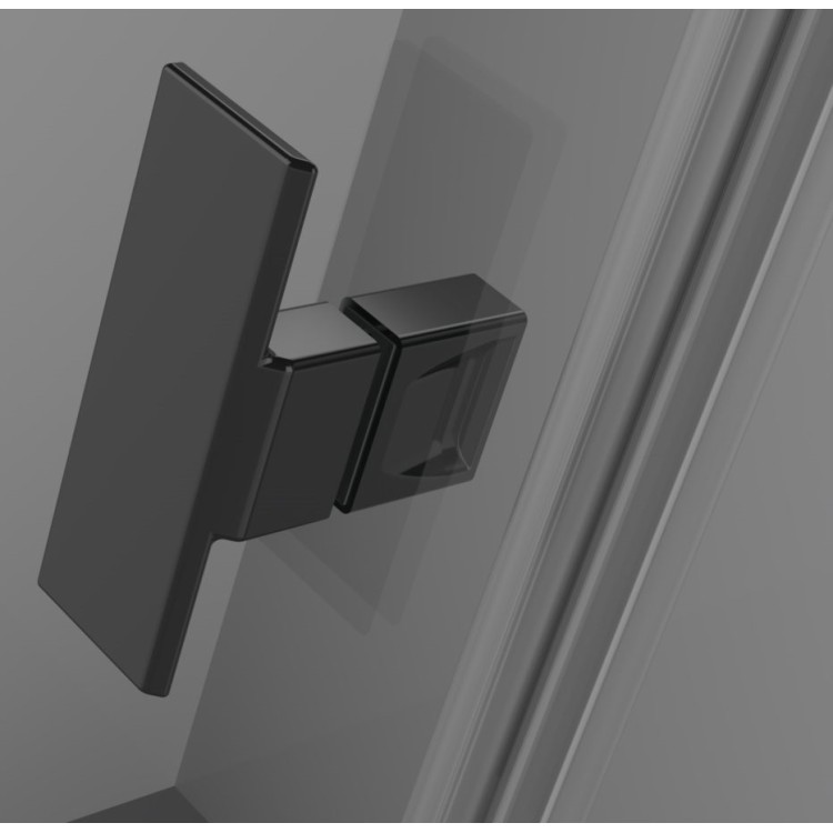 Dušas stūris taisnstūra Radaway NES Black KDJ II L + S1 100x70 cm