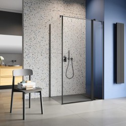 Dušas stūris taisnstūra Radaway NES Black KDJ II R + S1 80x70 cm