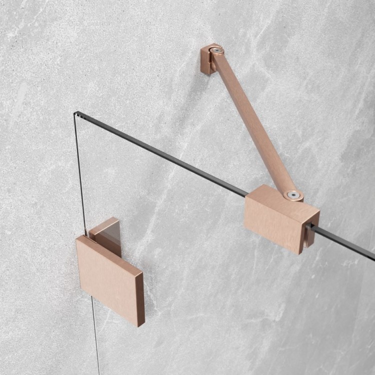 Dušas stūris pusapaļš Radaway Essenza Pro Brushed Copper PDD 100x100 cm