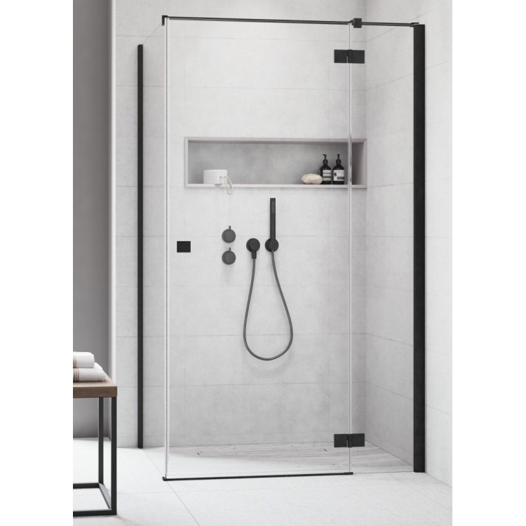 Dušas stūris kvadrātveida Radaway Essenza Black KDJ+S1 90x90 R