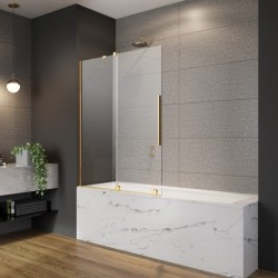 Vannas sieniņa ar bīdāmām durvīm Radaway Furo Gold II PND L 100 cm