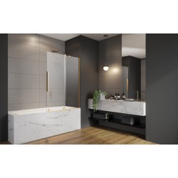 Vannas sieniņa ar bīdāmām durvīm Radaway Furo Gold II PND R 130 cm