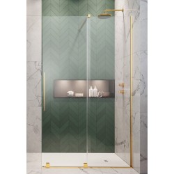 Dušas siena ar bīdāmām durvīm Radaway FURO 100x200 cm, zelts R