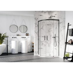 Dušas stūris pusapaļš Radaway IDEA Black PDD 100x100cm