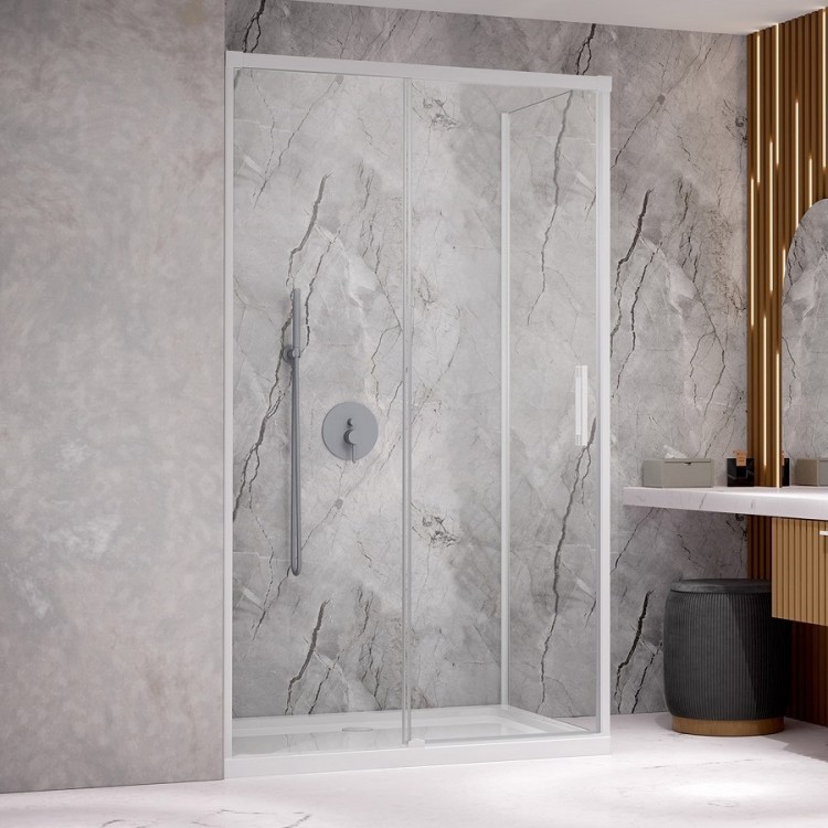 Dušas stūris taisnstūra Radaway Idea KDJ White 120x90cm, 120L/90R