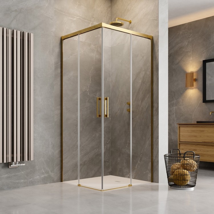 Dušas stūris kvadrātveida Radaway Idea Gold KDD 120x120cm