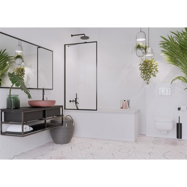 Vannas sieniņa Radaway IDEA Black PNJ II Frame 90 cm