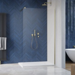 Dušas siena Radaway MODO New Brushed Gold II 1000x2000mm