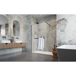 Dušas siena ar dvieļu turētāju Radaway MODO New Black II 1000x2000mm