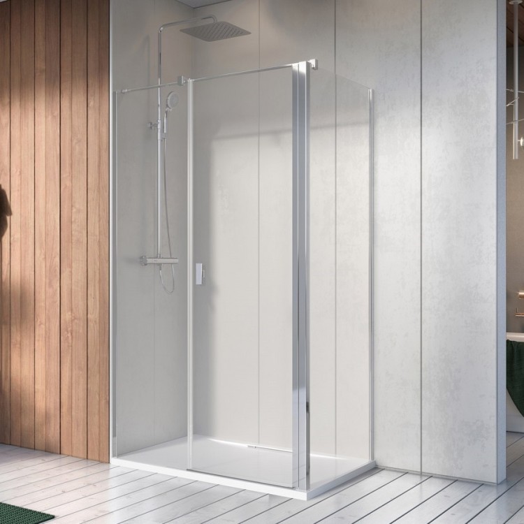 Dušas stūris kvadrātveida Radaway NES KDS II ar krustveida atbalsta stieni 90Lx90cm