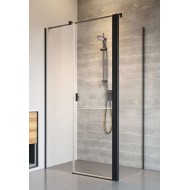 Dušas stūris taisnstūra Radaway NES KDS II Black ar krustveida atbalsta stieni 90Lx80cm