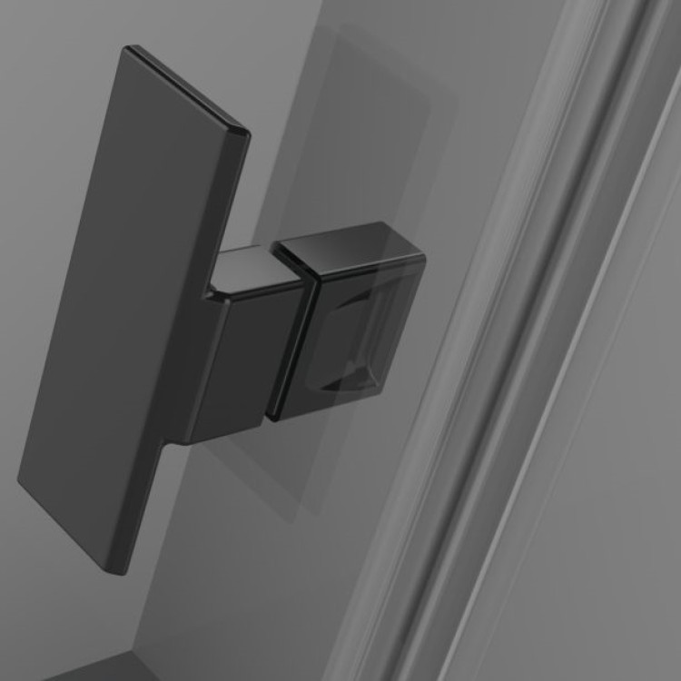 Dušas stūris kvadrātveida Radaway NES KDS II Black ar krustveida atbalsta stieni 90Rx90cm