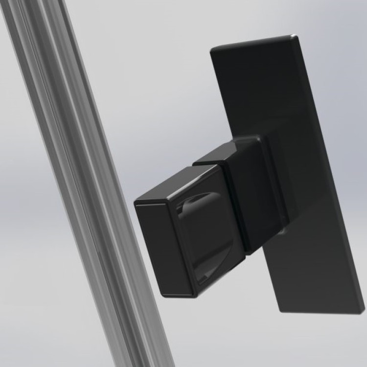 Dušas stūris kvadrātveida Radaway NES KDS II Black ar krustveida atbalsta stieni 90Rx90cm