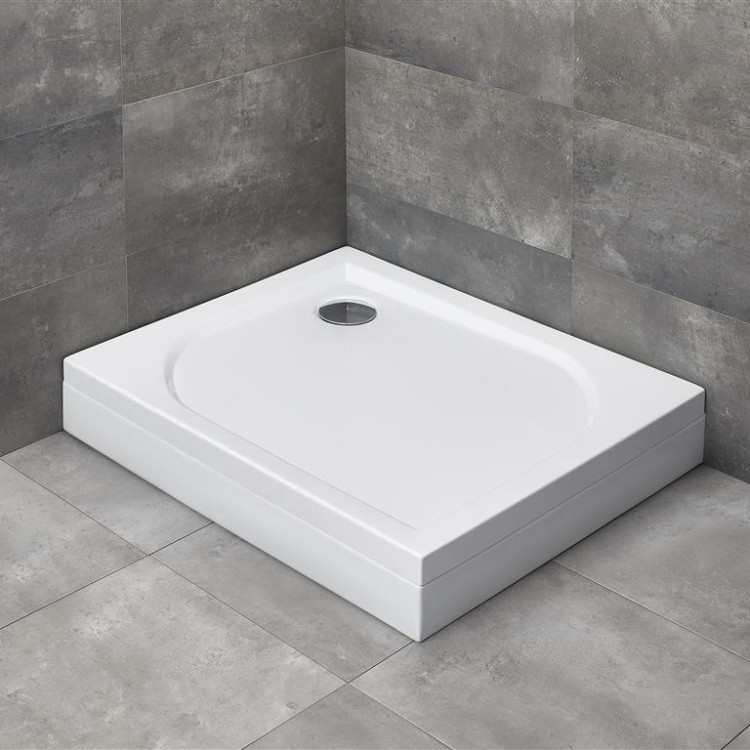 Dušas paliktnis taisnstūra Radaway DELOS D 90x75 L, balts