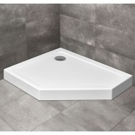 Dušas paliktnis piecstūru Radaway Doros PT E Compact 100x80 L, balts
