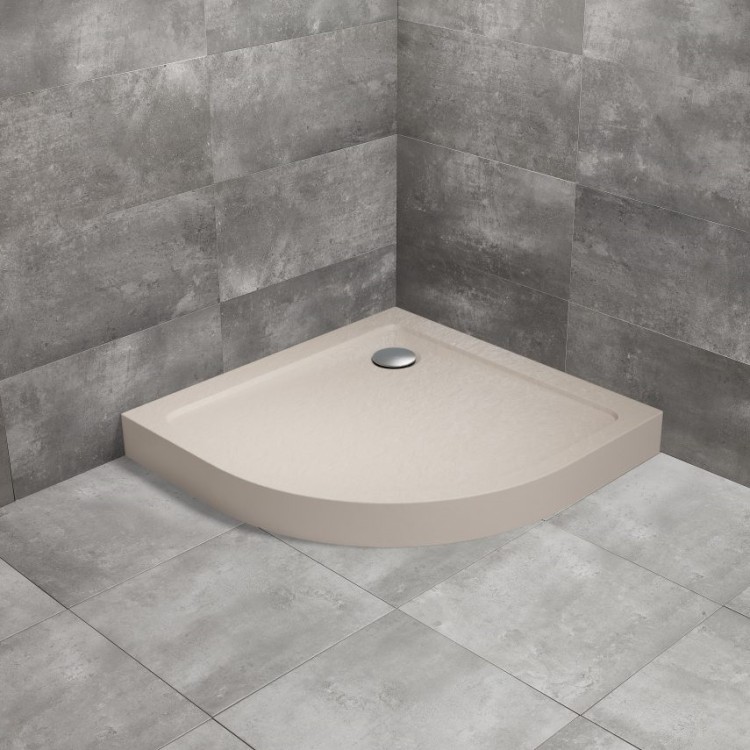 Dušas paliktnis pusapaļš Radaway Doros A Compact 90x90, kašmirs