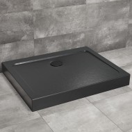Dušas paliktnis taisnstūra Radaway DOROS D Compact 90x80cm, melns akmens