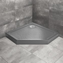 Dušas paliktnis piecstūru Radaway Doros PT Compact 100x100, antracīts akmens