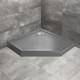 Dušas paliktnis piecstūru Radaway Doros PT Compact 100x100, antracīts akmens
