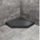 Dušas paliktnis piecstūru Radaway Doros PT Compact 80x80, melns akmens
